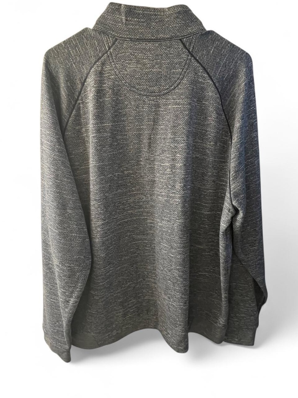 Greg Norman Collection Men's Heather Gray Quarter-Zip Sweater - Picture 5 of 7